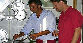 cookery lessons with Italian chef in professional kitchen