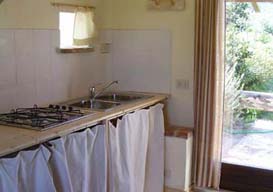 De keuken van het vakantiehuis Marche