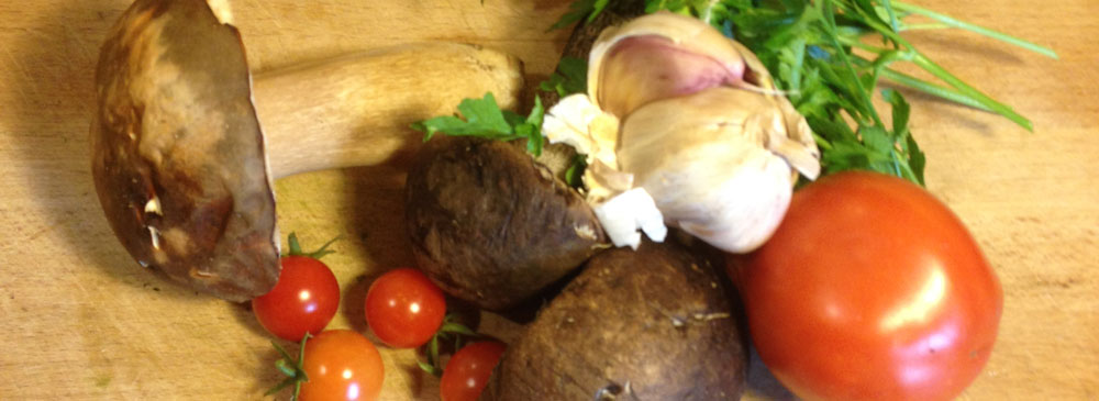 Cooking Mushrooms in Marche